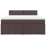 vidaXL Sommier à lattes de lit avec matelas Marron foncé 180x200 cm