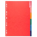 Intercalaires Carte Lustrée 225g Avec Onglets Renforcés - 6 Positions - A4 - Couleurs Assorties - X 25 - Exacompta