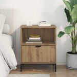 vidaXL Table de chevet avec tiroir chêne artisanal 49 x 36 x 61 cm