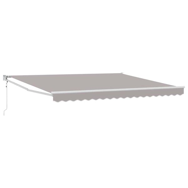 vidaXL Auvent Rétractable Gris clair 400 × 300 cm Polyester