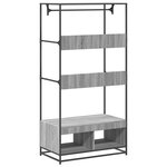 vidaXL Armoire sonoma gris 90x50x180 cm bois d'ingénierie
