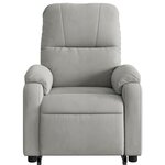 vidaXL Fauteuil inclinable gris clair tissu microfibre