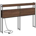 vidaXL Tête de lit avec étagère Chêne marron 120 cm Bois d'ingénierie