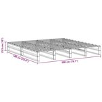 vidaXL Cadre de lit sans matelas blanc 200x200 cm bois massif de pin