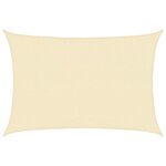 vidaXL Voile d'ombrage 160 g/m² Crème 3 5x5 m PEHD