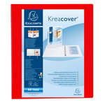 Classeur personnalisable Kreacover A4 Maxi 4 Ax Diam 25 mm Dos 47 mm Rouge x 10 EXACOMPTA