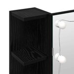 vidaXL Armoire Miroir Chêne noir 70 x 16 5 x 60 cm Bois d'ingénierie