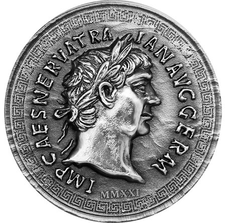 Pièce de monnaie en Argent 5 Dollars g 31.1 (1 oz) Millésime 2021 Roman Empire TRAJAN
