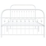 vidaXL Cadre de lit métal avec tête de lit/pied de lit blanc 107x203cm