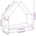 vidaXL Portant de bois chauffage anthracite 60x25x60 cm