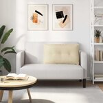 vidaXL Coussin de Dos Crème 80 x 19 x 50 cm tissu