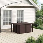 vidaXL Ensemble de salle à manger pour jardin avec coussin 5 Pièces PP