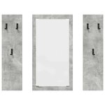 vidaXL Porte-manteau mural Montage mural Gris béton 96 x 1 5 x 90 cm