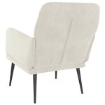 vidaXL Fauteuil Crème 62x79x79 cm Velours