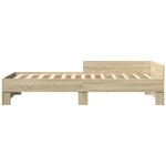 vidaXL Cadre de lit sans matelas chêne sonoma 100x200 cm