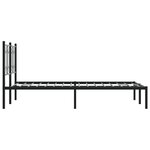 vidaXL Cadre de lit métal avec tête de lit noir 120x190 cm