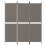 vidaXL Cloison de séparation 3 panneaux Anthracite 150x220 cm Tissu