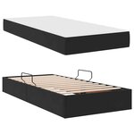 vidaXL Lit avec rangement et matelas Noir 90 x 200 cm Velours