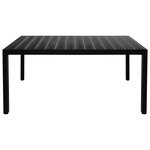 vidaXL Ensemble à manger de jardin 7 Pièces Aluminium Noir