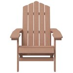 vidaXL Chaises de jardin Adirondack avec table PEHD Marron