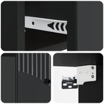 vidaXL Cabinet de chevet mural 2 Pièces Noir 34 5 x 33 x 20 cm