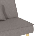 vidaXL Canapé-lit taupe tissu