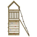 vidaXL Maisonnette de jeu avec mur d'escalade bois de pin imprégné