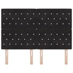 vidaXL Tête de lit boutons cristal tuftés noire 160 cm velours