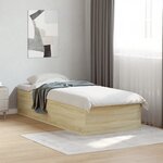 vidaXL Cadre de lit sans matelas chêne sonoma 90x200 cm