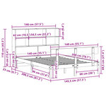 vidaXL Lit bibliothèque sans matelas blanc 140x200 cm bois pin massif
