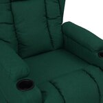 vidaXL Fauteuil inclinable Vert foncé Tissu