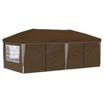 vidaXL Tente de fête pop-up 575 x 288 x 245 cm Taupe