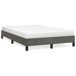 vidaXL Cadre de lit sans matelas gris foncé 120x190 cm velours