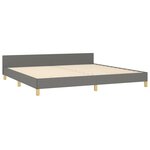 vidaXL Cadre de lit sans matelas avec tête de lit 200x200 cm tissu