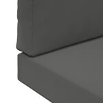 vidaXL Coussin de canapé d'extérieur 3 Pièces Anthracite Polyester