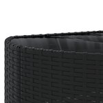 vidaXL Salon de jardin 10 Pièces avec coussins noir résine tressée