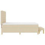 vidaXL Lit à ressorts avec tête de lit Crème 200 x 140 cm tissu
