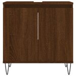 vidaXL Armoire de bain chêne marron 58x33x60 cm bois d'ingénierie