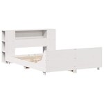 vidaXL Cadre de lit sans matelas blanc 120x200 cm bois de pin massif