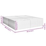 vidaXL Cadre de lit sans matelas noir 180x200 cm velours