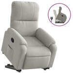 vidaXL Fauteuil inclinable gris clair tissu microfibre