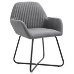 vidaXL Chaises à manger lot de 6 gris foncé tissu