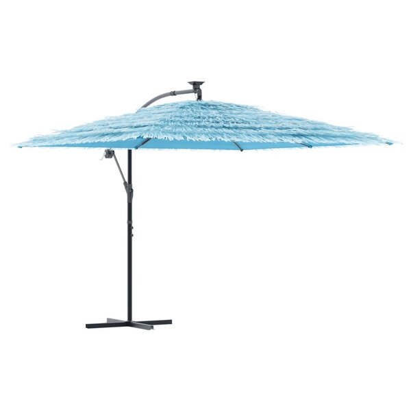 vidaXL Parasol de jardin avec mât en acier bleu 290x290x238 cm