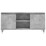 vidaXL Meuble TV gris béton 104x35x50 cm bois d'ingénierie