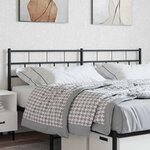 vidaXL Tête de lit de remplacement métal noir 160 cm