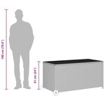 vidaXL Boîte de rangement de jardin noir 120x65x61 cm résine tressée