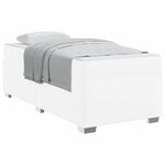 vidaXL Cadre de lit avec matelas Blanc 90 x 190 cm tissu