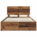 vidaXL Cadre de lit Bois ancien 140 x 190 cm Bois de pin massif