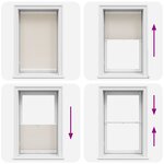 vidaXL Store plissé 70x150 cm Crème