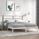 vidaXL Cadre de lit Blanc Bois de pin massif 120x200 cm